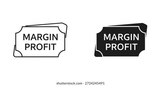 Colección de íconos de ganancias de margen que representan el éxito financiero del negocio. Perfecto para informes financieros, presentaciones de negocios y Fotografía de acciones.