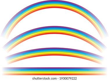 A collection of materials with the image of a rainbow