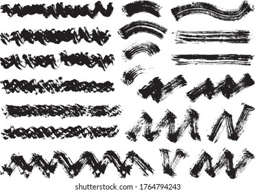 A collection of materials written with a brush