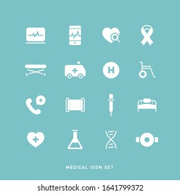 COLLECTION OF MEDICAL FLAT ICONS