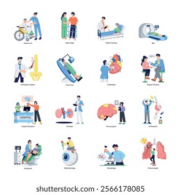 Collection of Medical Flat Illustrations 


