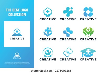 collection of medical logo design. Creative health care logo inspiration.