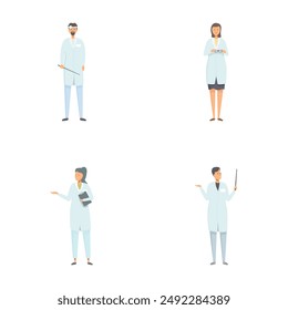 Collection of medical staff in uniform, showcasing varied healthcare roles