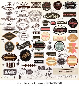 Collection or mega set of vintage vector labels best and premium quality