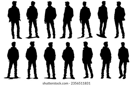 collection of men's silhouette images