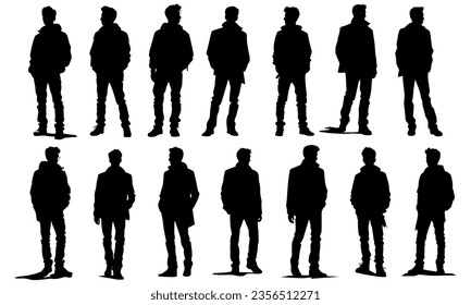 collection of men's silhouette images