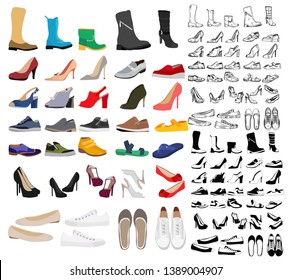 collection of men's and women's shoes