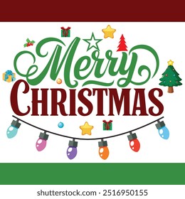 Collection of Merry Christmas hand lettering calligraphy. Merry Christmas text. Merry Christmas Background vector.