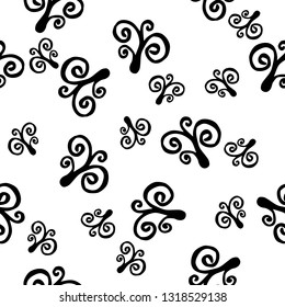 Collection of Messy Flower Lines. Vector illustration abstract, texture for printing, wrapping, wallpaper, fabric, and textile. - Vector