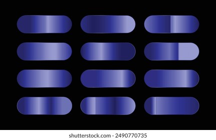 collection of metallic blue gradient palette vector background.
