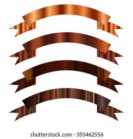 Collection of Metallic gradient bronze ribbon