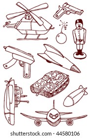 Collection of military doodles