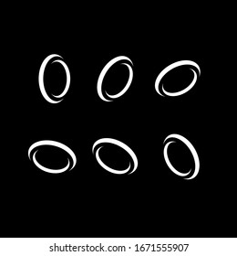 collection minimal black ring logo icon design vector illustration