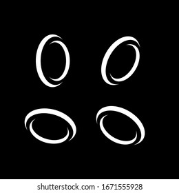 collection minimal black ring logo icon design vector illustration