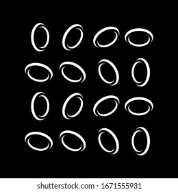 colección minimo logotipo de anillo negro diseño vectorial ilustración
