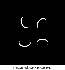 collection minimal black ring logo icon design vector illustration