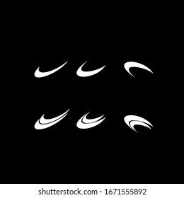 collection minimal black swoosh logo icon design vector illustration