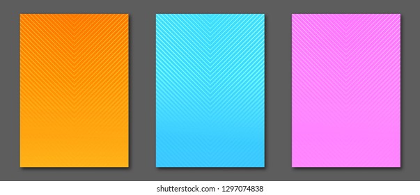 Collection minimal covers design. Cool colorful halftone gradients. Future geometric template.