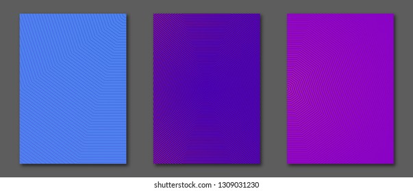 Collection minimal covers design. Cool colorful halftone gradients. Future geometric template.