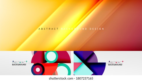 Collection of minimal geometric abstract backgrounds for covers, banners, flyers and posters and other templates