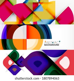 Collection of minimal geometric abstract backgrounds for covers, banners, flyers and posters and other templates