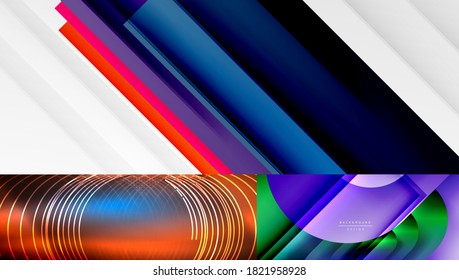 Sammlung kleinster geometrischer abstrakter Hintergründe für Deckeln, Banner, Flyer und Plakate und andere Vorlagen