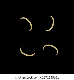 collection minimal gold black ring logo icon design vector illustration