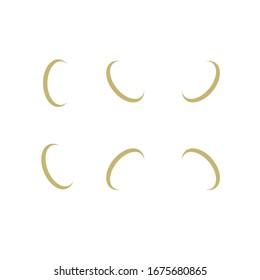 collection minimal gold ring logo icon design vector illustration