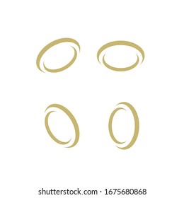 colección minimo logotipo de anillo dorado diseño vectorial ilustración
