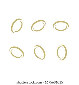 collection minimal gold ring logo icon design vector illustration