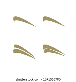collection minimal gold swoosh logo icon design vector illustration