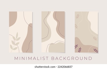 collection of minimalist illustration background vector