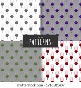 Collection of minimalist patterns template hexagone line shape - Abstract seamless wallpaper background