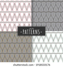 Collection of minimalist seamless patterns template colorful abstract batik fence lines - Abstract seamless wallpaper background