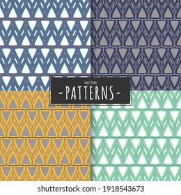 Sammlung von minimalistischen nahtlosen Mustern Vorlage bunten abstrakten Batik-Linie - Abstrakter nahtloser Hintergrund