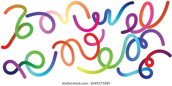 .Collection of Minimalist Wavy Bold Lines Poster Backgrounds. Modern Abstract Art Design Template Set.EpS10
