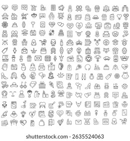 A collection of minimalistic line icons themed around Mother's Day, Mother's Day Line Icons Set 