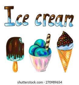 Collection of mint ice cream