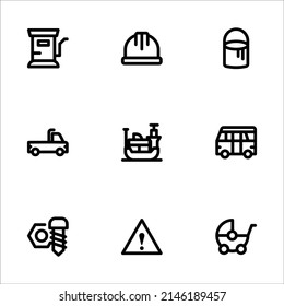 Collection of Mix Icon Construction Transportation Electronic Furniture Sport and Multimedia