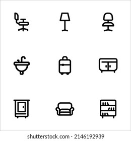 Collection of Mix Icon Construction Transportation Electronic Furniture Sport and Multimedia