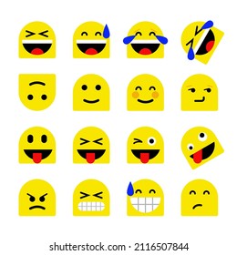 Colección de emojis amarillos mezclados