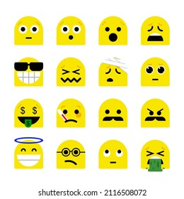 Collection of mixed yellow emoji