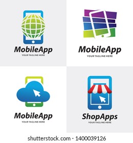 Collection of Mobile Apps Logo Design Template
