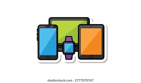Collection of mobile devices on show