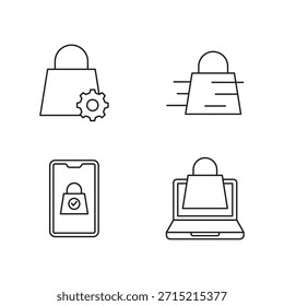 Collection of mobile web and speed shipping icons