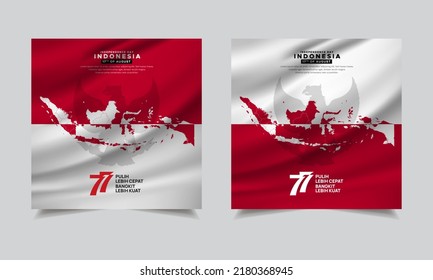 Collection of Modern 77 indonesia design logo with indonesia maps vector.