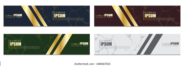 collection of modern abstract banner designs with luxurious marble textures. can be used for web templates, landing pages, banners, leaflets, vector backgrounds.