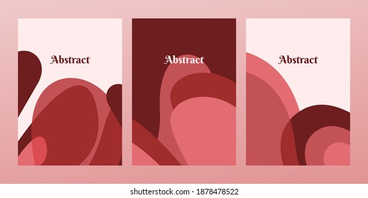 Colección de composición abstracta moderna, ilustración en colores naturales, perfecta para invitación, afiche, portada, plantillas de volante, fondos y más, vectores completamente editables.