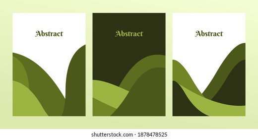 A collection of modern abstract composition, illustration in natural colors, perfect for invitation, poster, cover, flyer templates, backgrounds and more, fully editable vectors.
