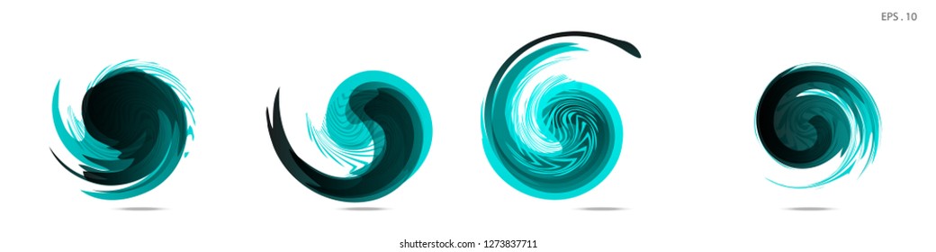 Collection of modern abstract graphic elements. Vortex vector background. Templates for logo design, leaflets or presentations. Vector illustration